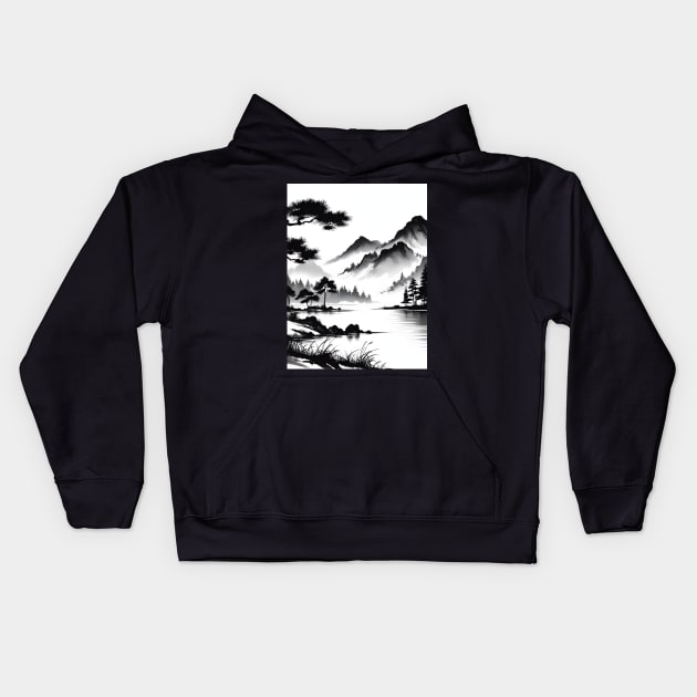 Japanese Art: Exploring Ancient Beauty and Modern Expression Kids Hoodie by insaneLEDP